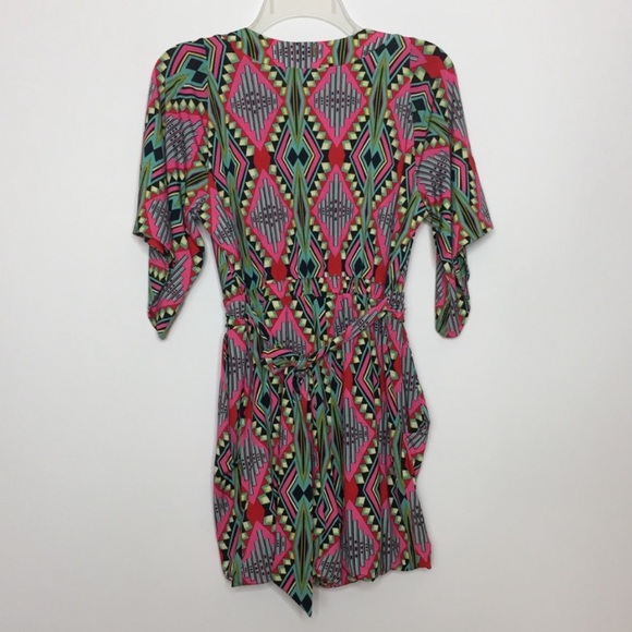 T Bags Los Angeles Printed Kimono Romper XS - Picture 2 of 11